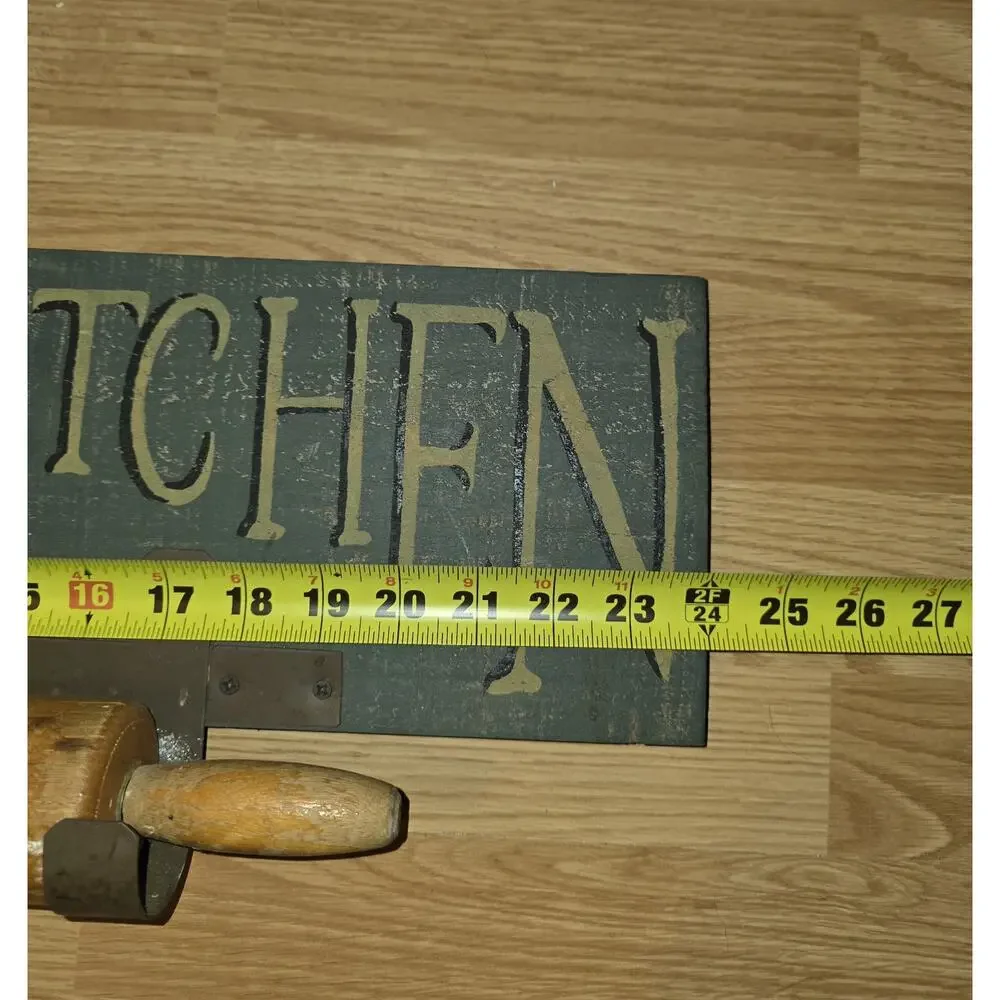 Vtg Country Kitchen Wall Sign With Hanging Rolling Pin Farmhouse Country Cottage